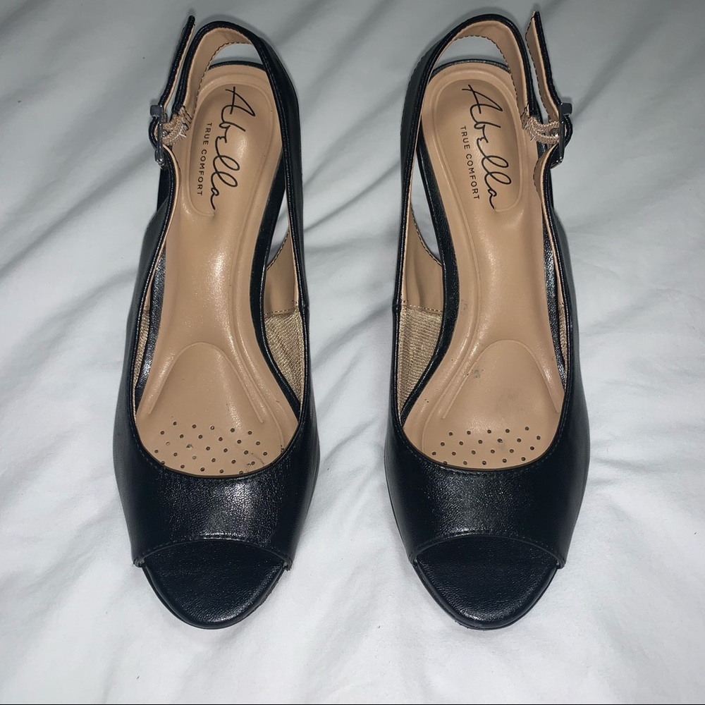 Abella True Comfort Peep Toe Slingback Pump sz 7.5